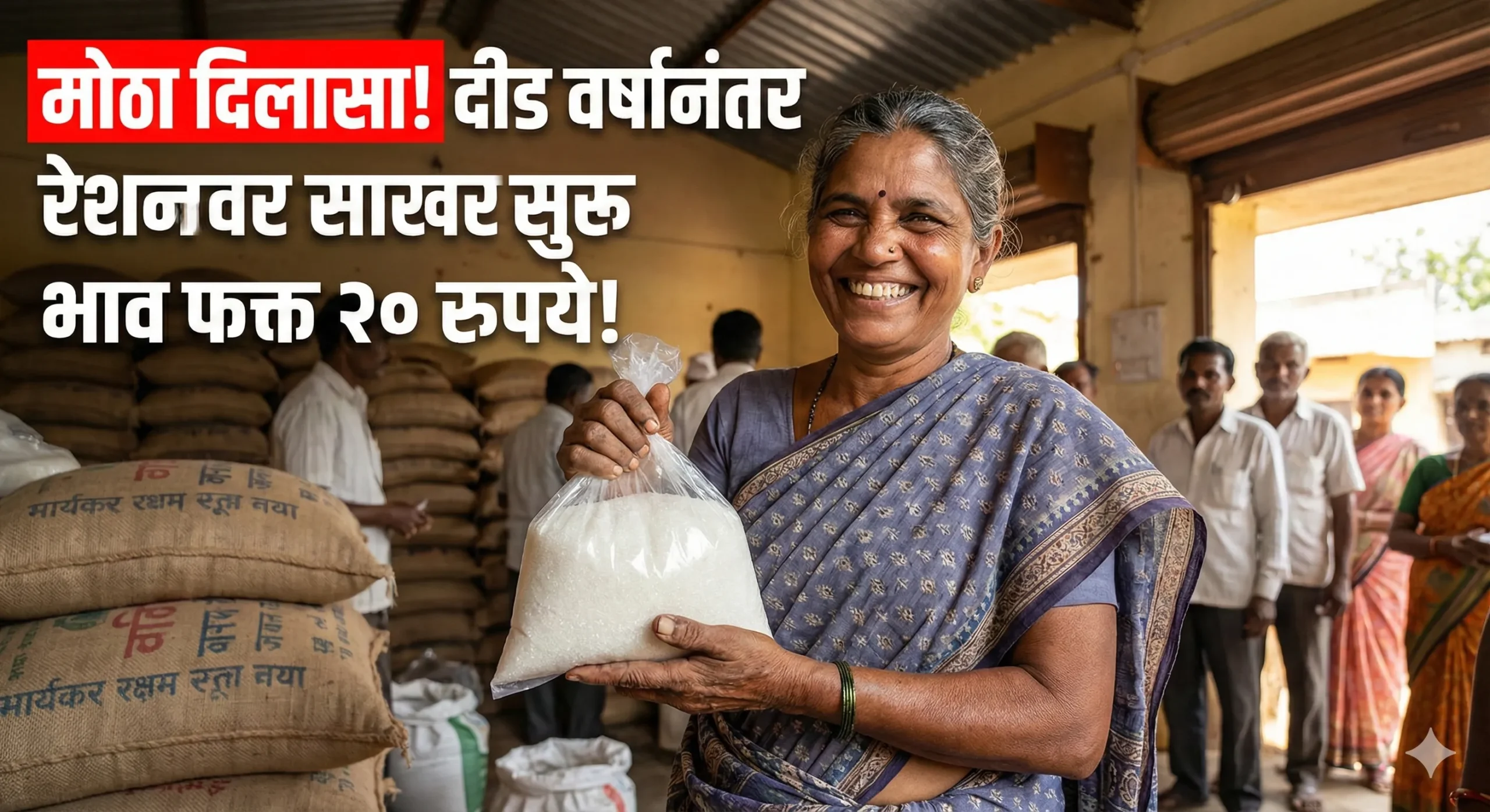 Maharashtra Ration Card Sugar Distribution Update 2025