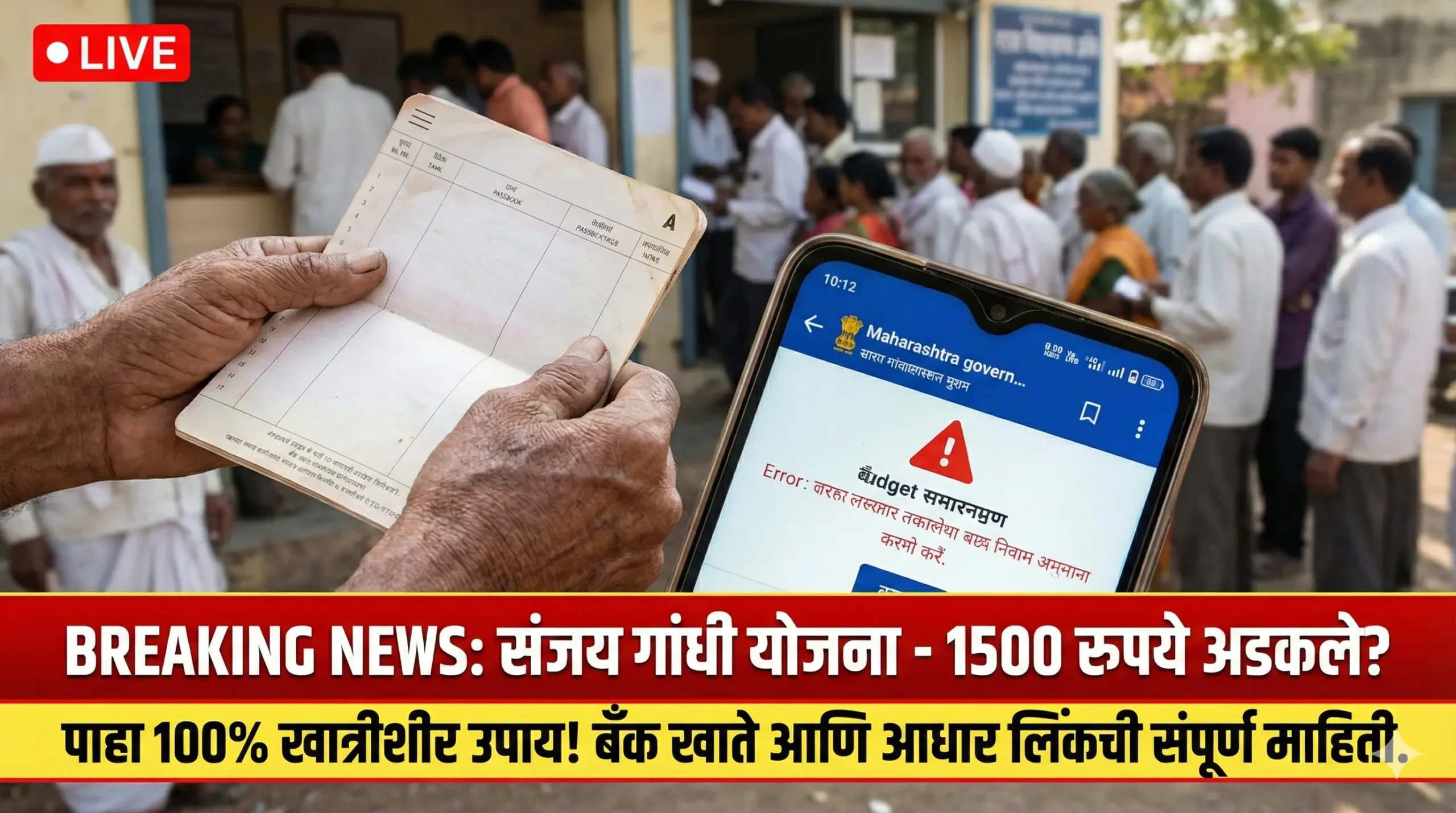 Sanjay Gandhi Niradhar Yojana payment failed solution